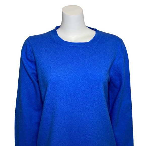 J Crew Mercantile Sweater Womens Size XL Wool Blend Blue Long Sleeve Crew Neck - Picture 2 of 8